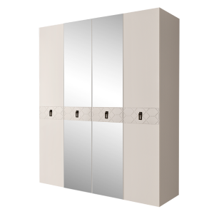 Шкаф четырёхдверный с зеркалами Bogemia-Farfalle