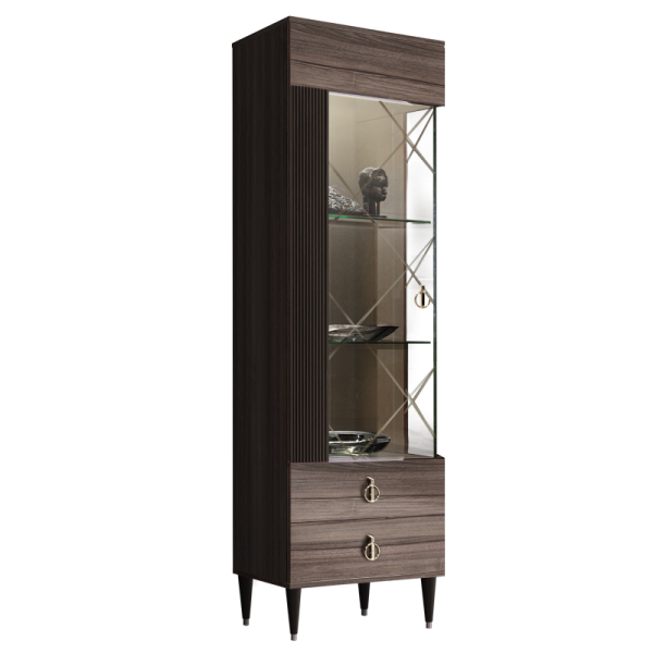 Шкаф-витрина 1-створчатая левая Римини Соло