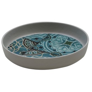 Блюдо,поднос меламиновый d=20.4см, h=4.3 см, Damask Blue, P.L.