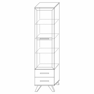 Шкаф-витрина 450 Вега Скандинавия