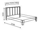 Кровать с мягкой спинкой мод.2.3 1800 Моника