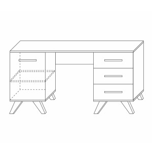 Стол письменный Вега Скандинавия