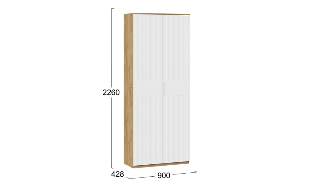 Шкаф двухдверный комбинированный Исп.2 Хилтон
