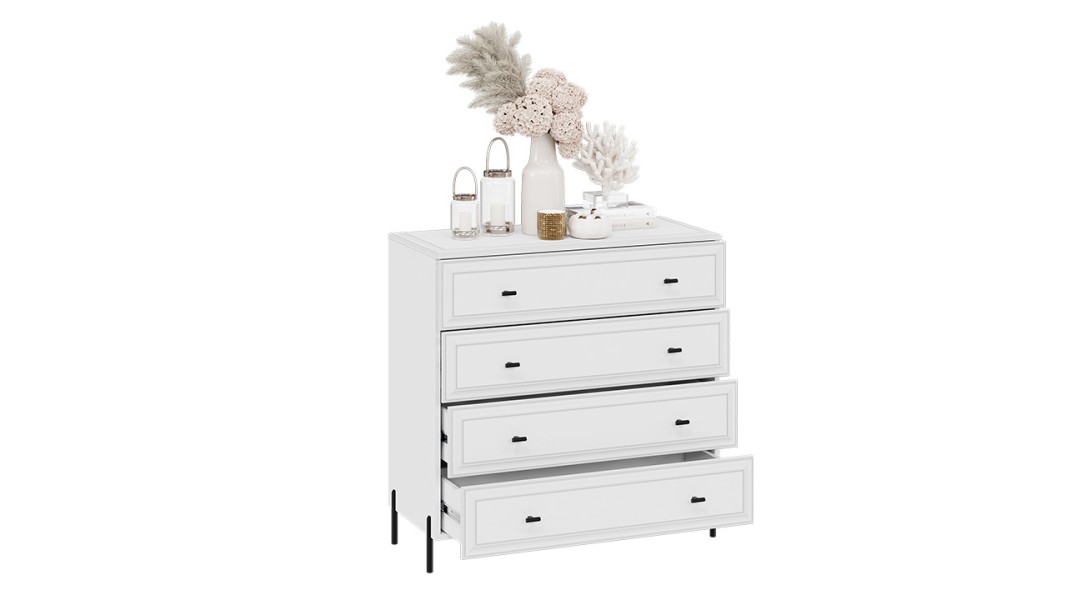 Комод «Пандора» - 414.004.000 Белый снег, Белый матовый
