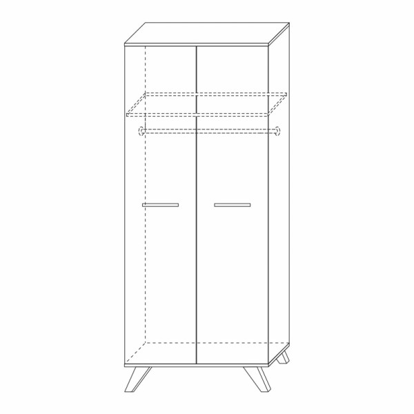 Шкаф двухдверный Вега Скандинавия