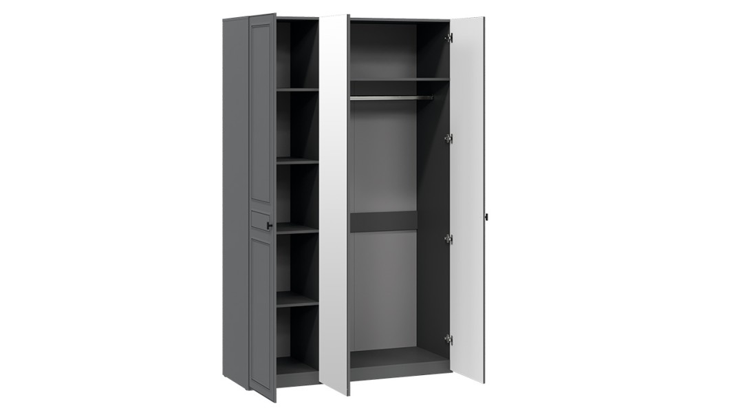 Шкаф комбинированный «Пандора» - 414.003.000 Серый графит, Графит матовый