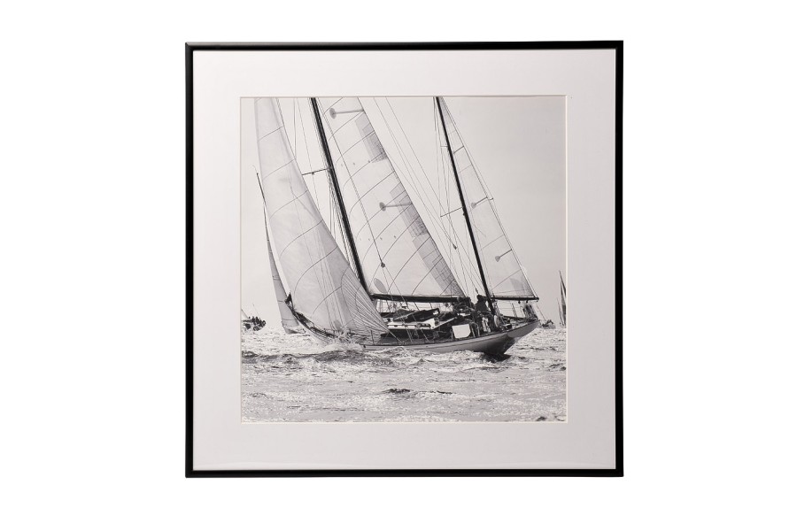 Постер "Парусник-2" 40х40см,паспарту,багет алюм.черн. 54STR-SEA2