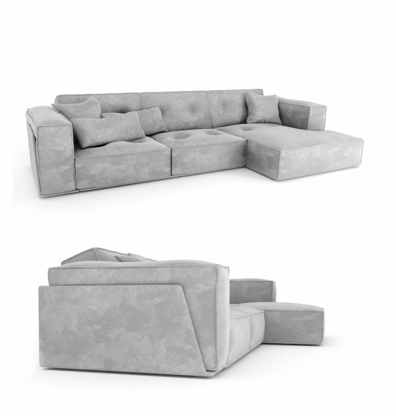 Диван-кровать трехместный с боковинами и оттоманкой Беленс