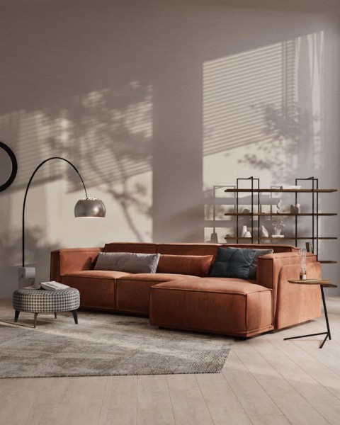 Диван-кровать трехместный с боковинами и оттоманкой Беленс